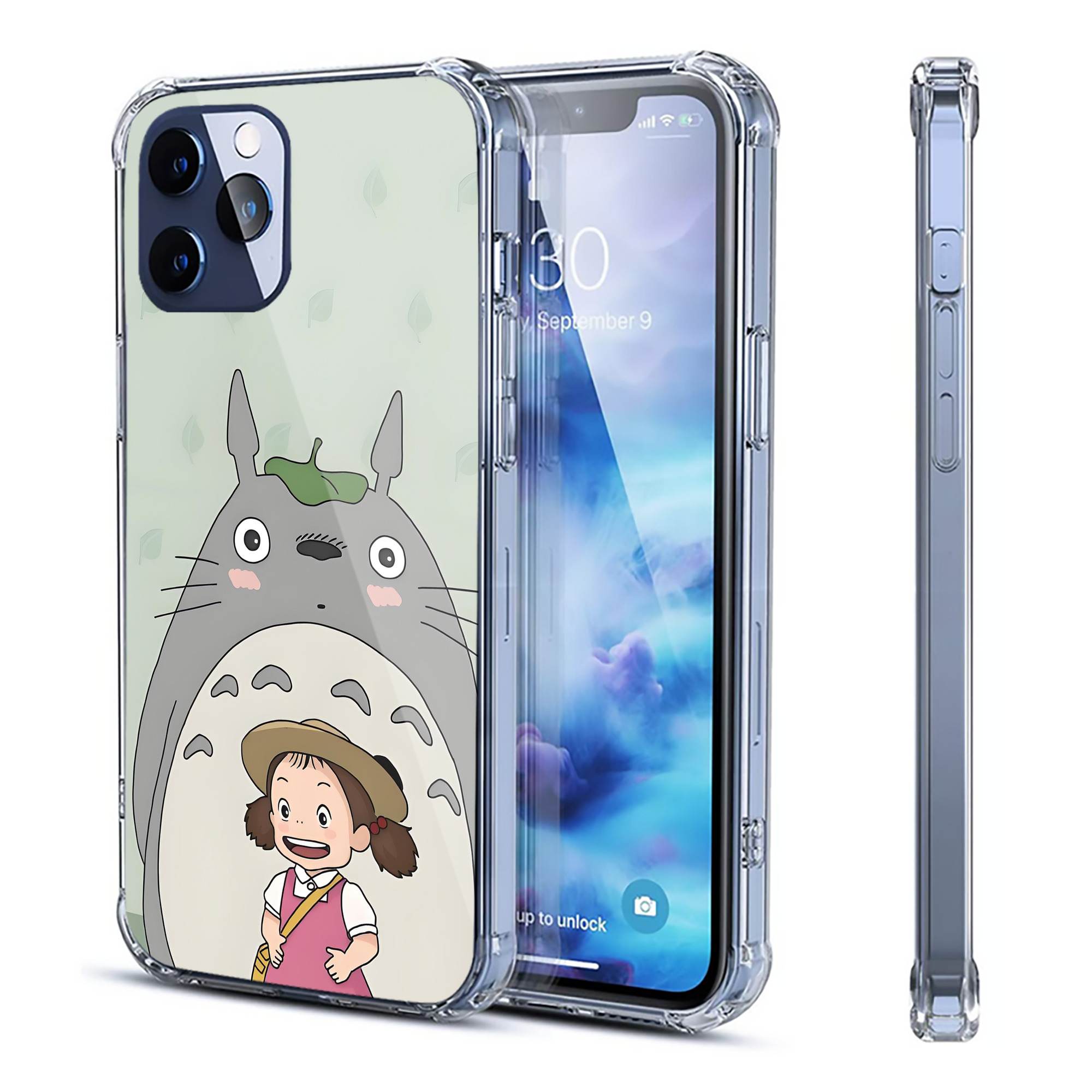 （画像用） となりのトトロ 草壁メイ 草壁サツキ My Neighbor Totoro Satsuki Kusakabe Mei Kusakabe 【iPhone 12シリーズ対応】透明スマホケース（クリアソフトケース）